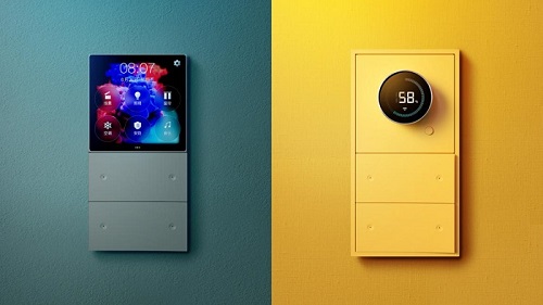 smart control panels with intelligent systems yello and green